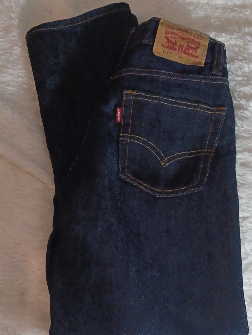 Boys Levi Dark Denim 511 Slim Fit Sz 14 Regular